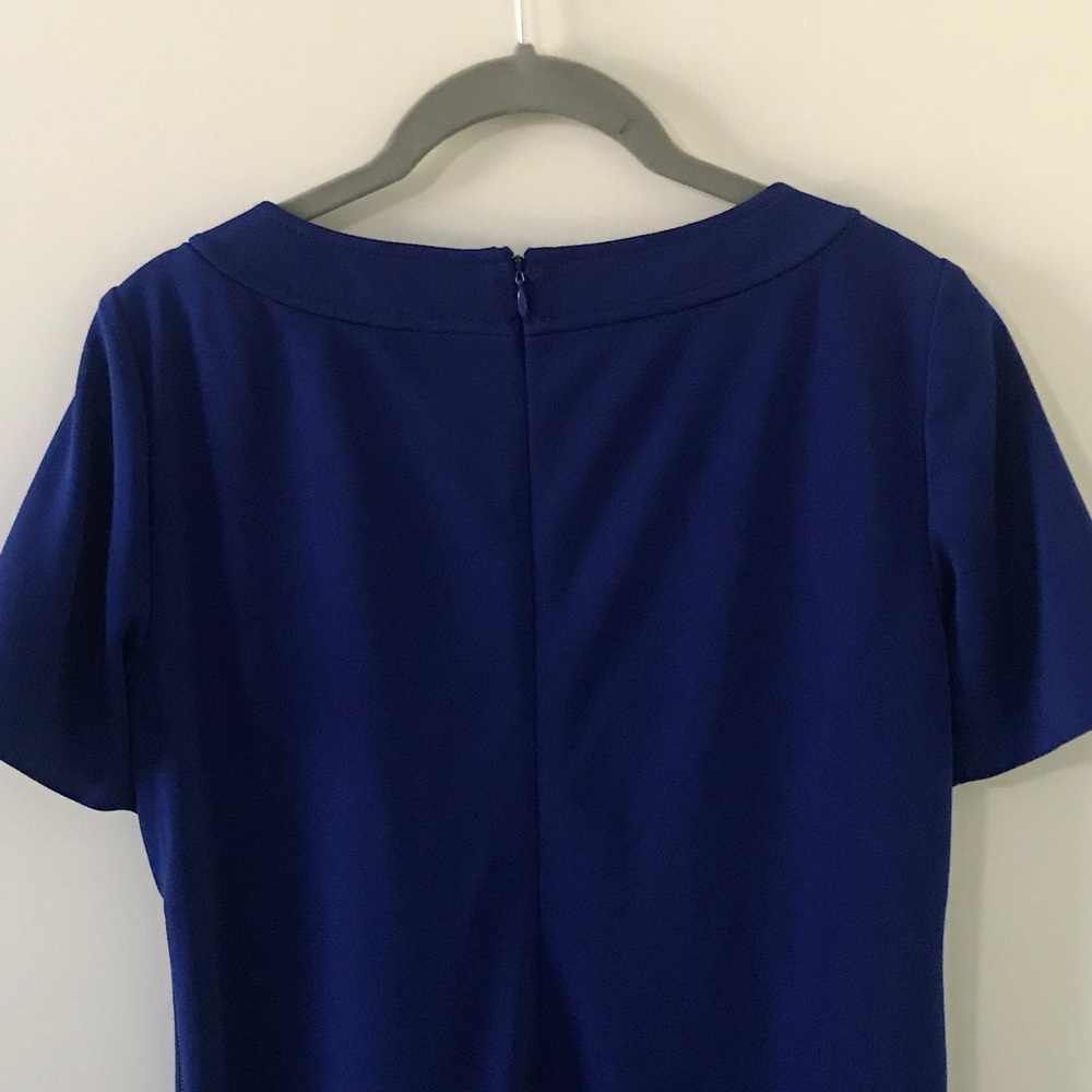 Tahari Blue Short Sleeve Dress - Picture 4 of 7